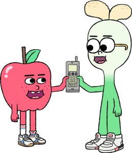 apple and onion cartoon toys