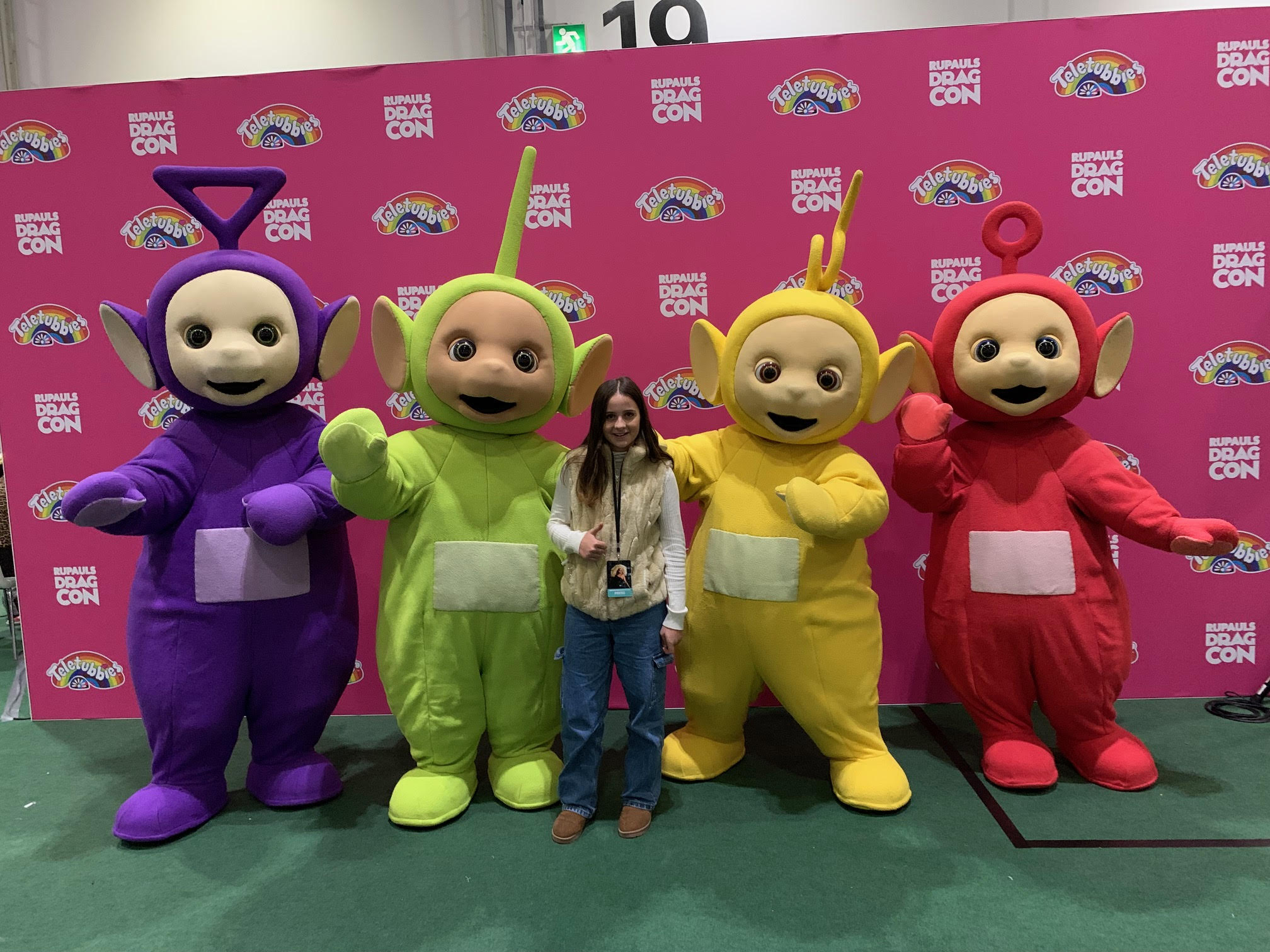 Bex at RuPaul’s DragCon Family Day 2024 with the Legendary Teletubbies!!!